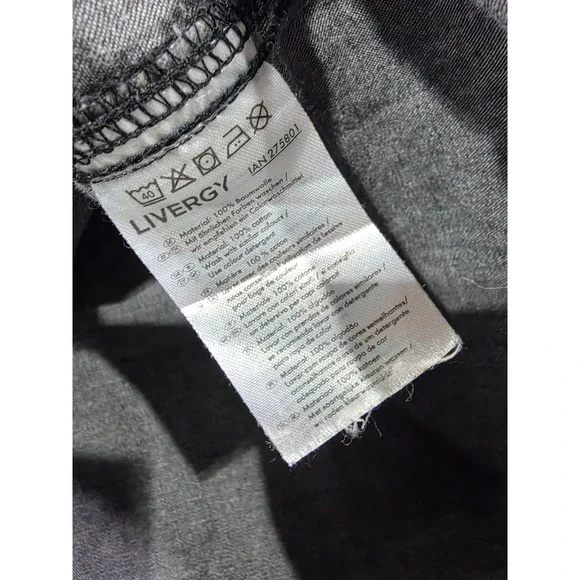 Livergy Mens Long Sleeve Denim Western Shirt Black Faded Cotton XL 43/44 - Picture 8 of 12